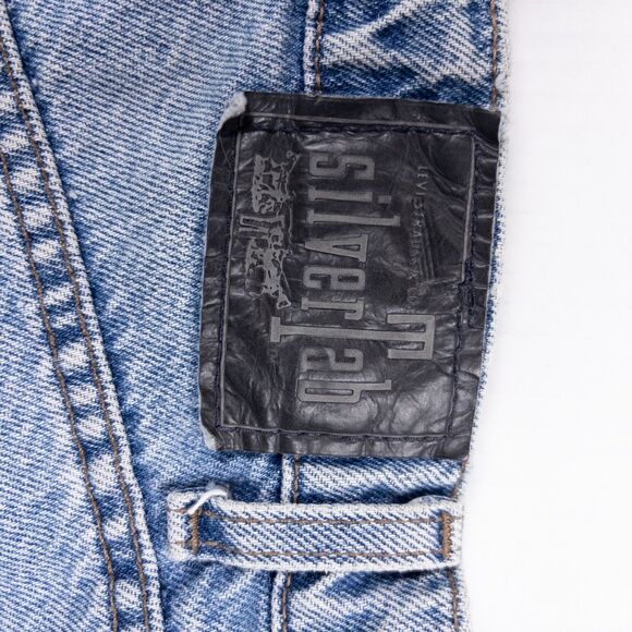 Vintage Levis SilverTab Shorts Mens 36 Loose Fit Baggy Denim Made USA 90s Y2K - Picture 9 of 10